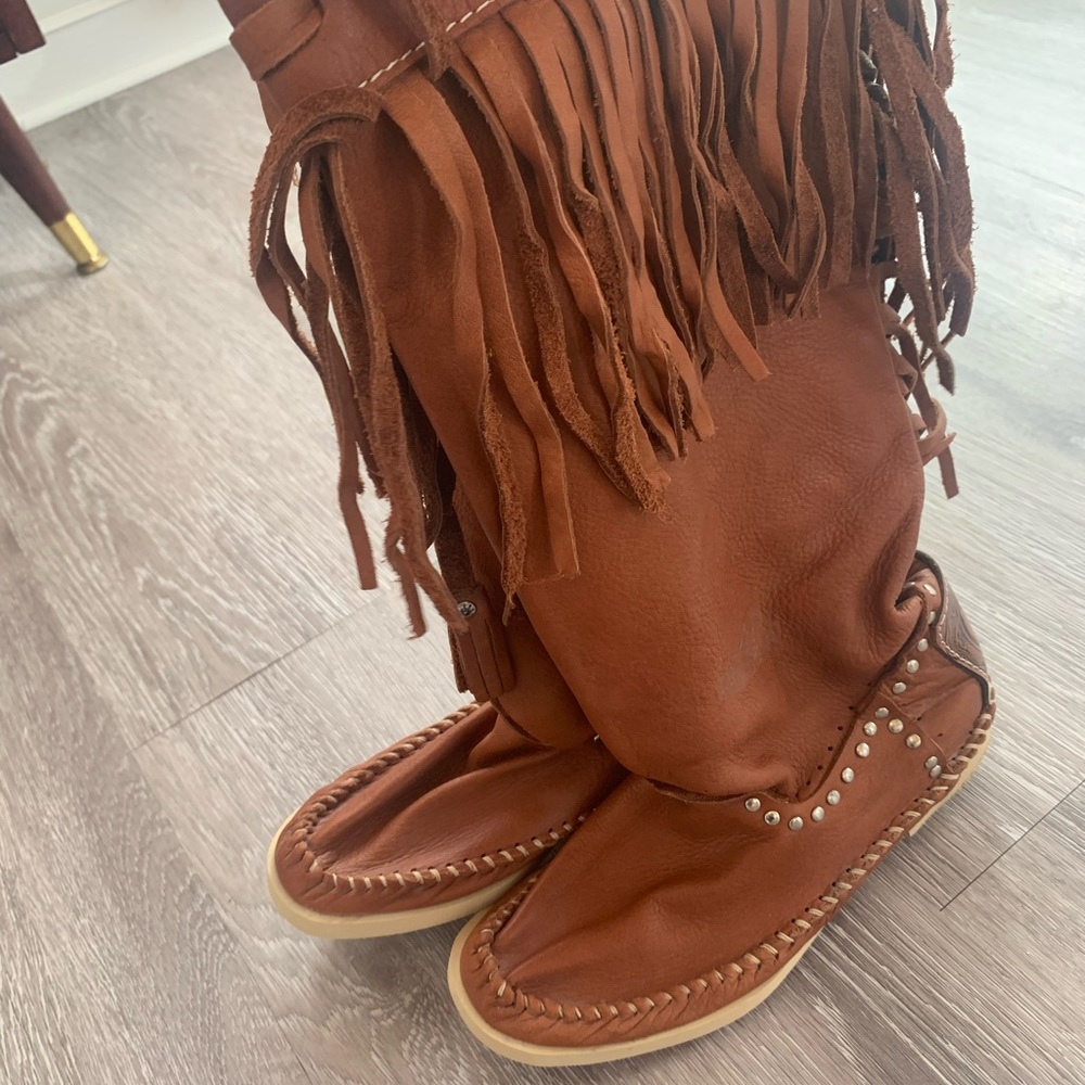 Hector Riccione Indianino Fringed leather moccasin boot